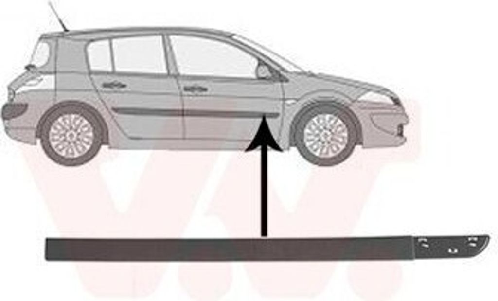 VAN WEZEL Zierleiste für die Tür Vorne Rechts Leiste für RENAULT MEGANE II Kombi (KM0/1) 4327424