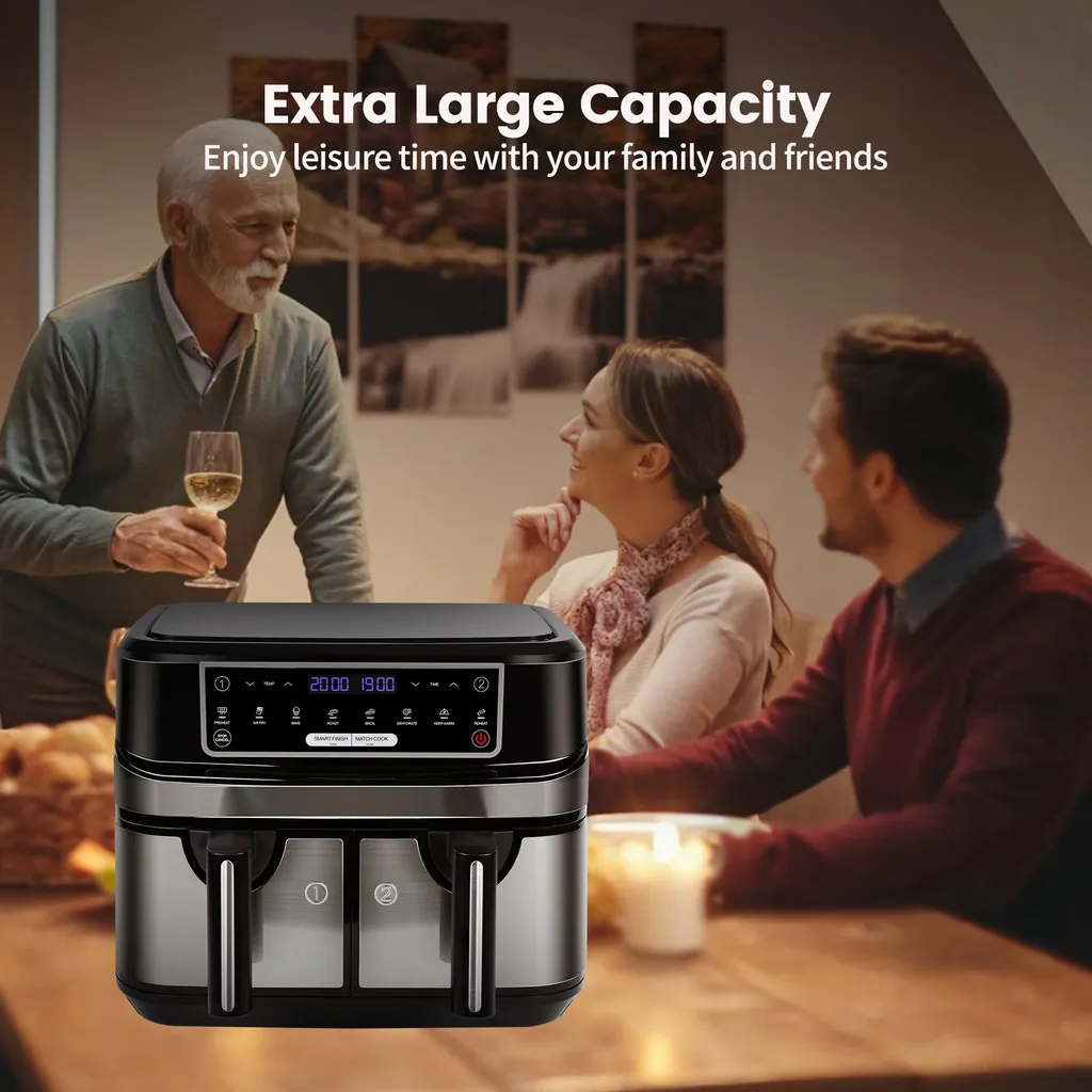 Airfryer Double Compartiment 5512DT - 8 Programmes et Écran Tactile LED - 8
