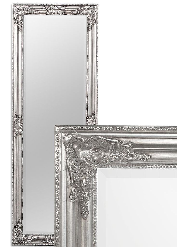 Eleganter Barock Spiegel BESSA 140x50cm silber-antik Produktbild 