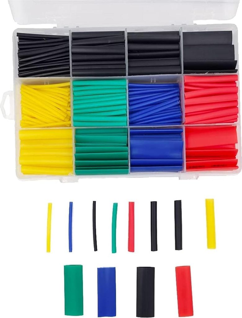 Schrumpfschlauch Set Vielfältige Schrumpfschläuche mit Set, Schrumpfschlauch transparent, with Storage Case, für Kabel Isolierung Schützen 530 ...