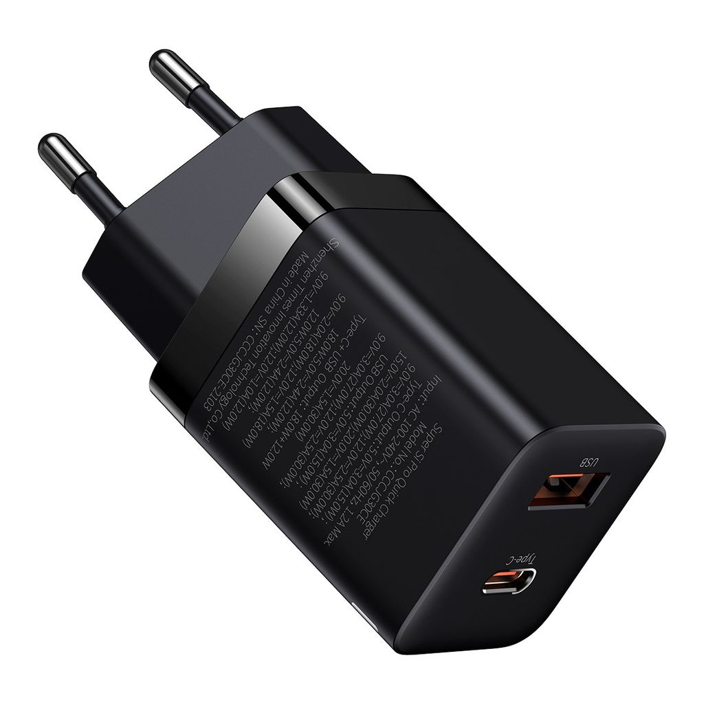 BASEUS USB A + Type C PD QC3.0 síťová nabíječka 30W Obrázek produktu 