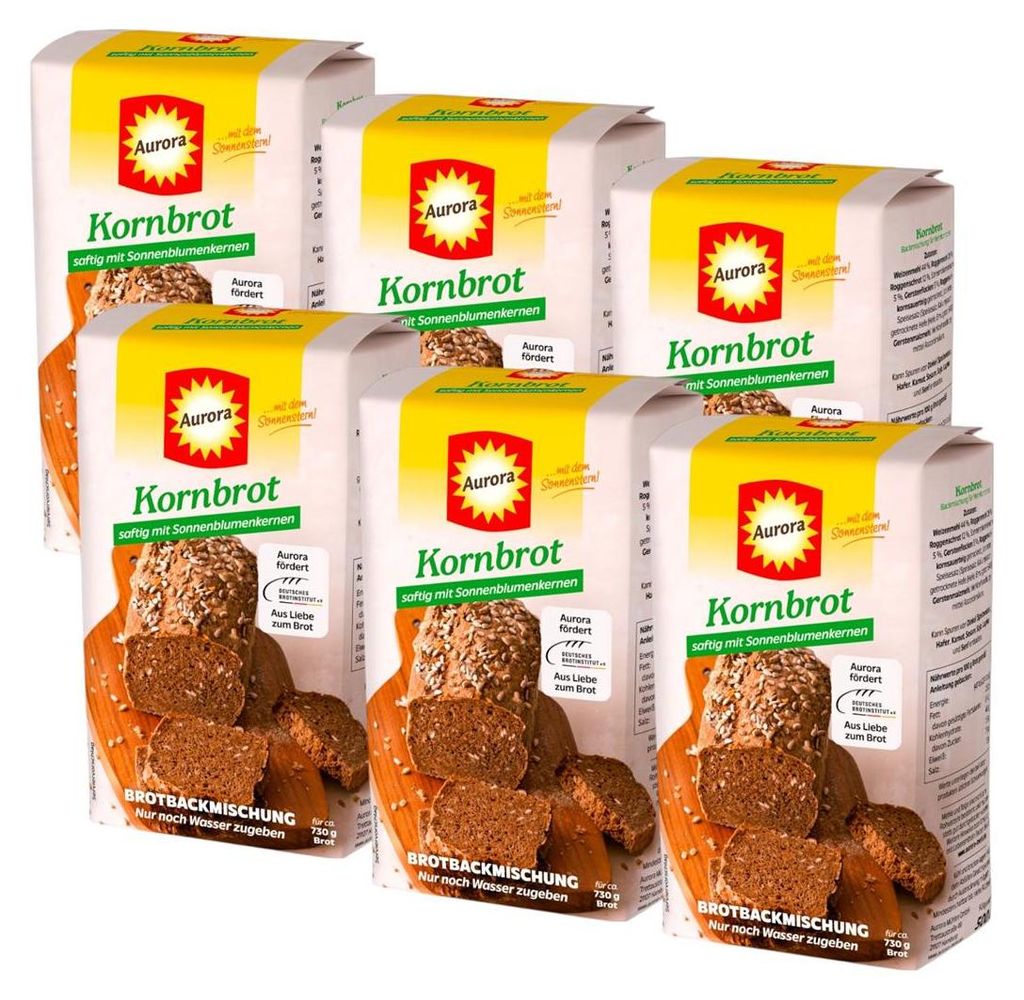 Aurora Kornbrot Backmischung saftig mit Sonnenblumenkernen Produktbild 