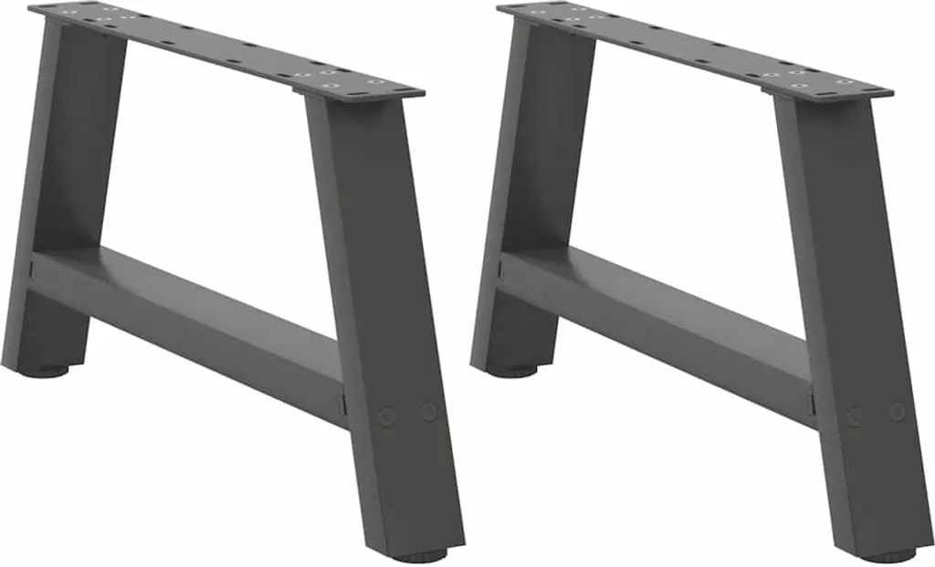 Set 2 Gambe Tavolo A 60x31 cm Acciaio Antracite | Offerta Online