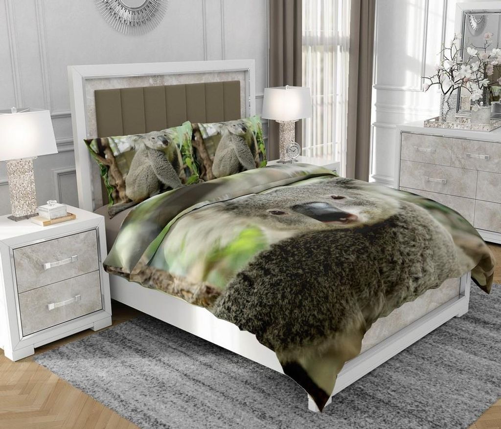 Bettwäsche 160x200 cm + 2x70x80 cm, 3-teilig, 100% Baumwolle, Satin, Reißverschluss, Bunt - SOVIO | So.0317