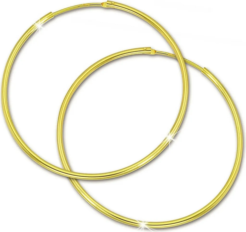 Créoles GoldDream 44mm en Or Jaune 333 - Boucles d'Oreilles GDO0034Y