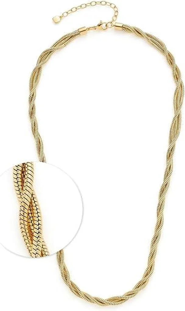 Collier ajustable 45-50 cm en acier doré pour illuminer vos tenues chic