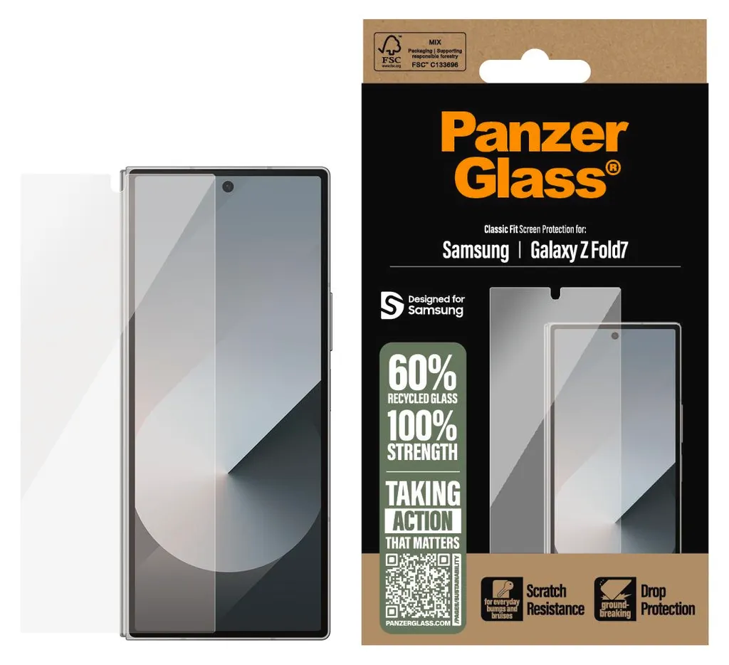 Protection écran Z Fold7 PanzerGlass Classic Fit Anti-rayures et Chocs