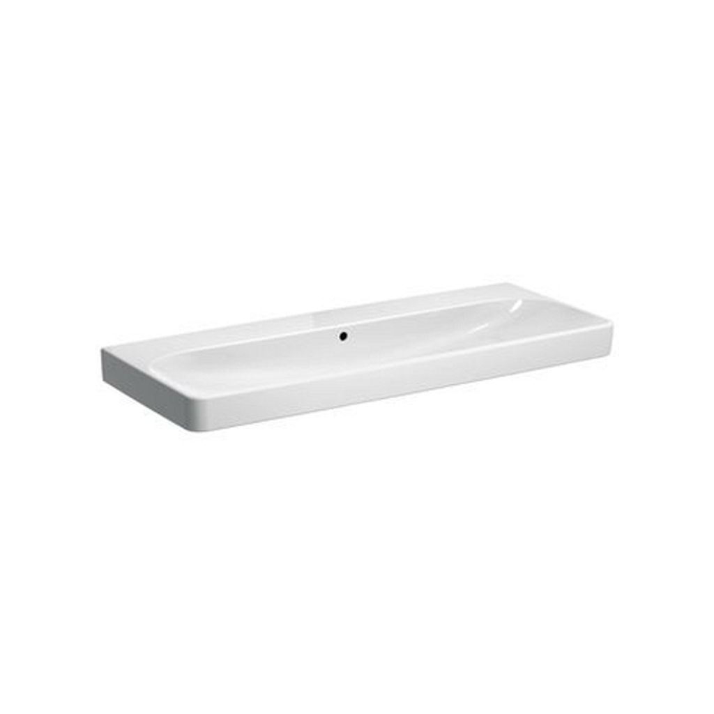 Geberit Smyle Square Waschtisch 500225, 120x48cm, ohne Hahnloch, mit Überlauf, 500.225.01.8
