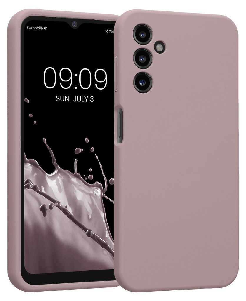 kwmobile Hülle kompatibel mit Samsung Galaxy A14 5G - Hülle Silikon gummiert - Handyhülle - Handy Case in Nude Lilac