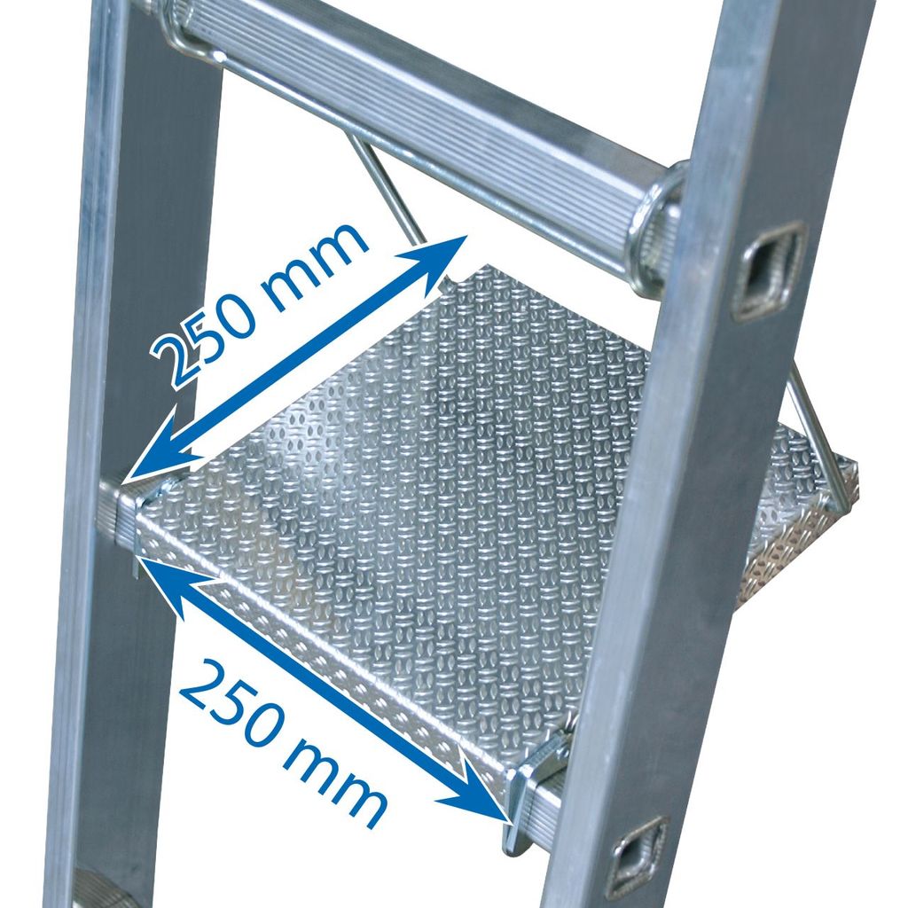 Krause Einhängepodest für Sprossenleitern, EN 131, 250 x 250 mm 122063 (Tritt)