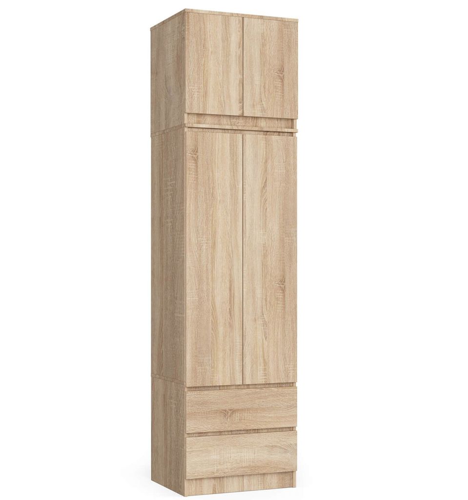 Kleiderschrank AKORD S60 mit Aufsatz Sonoma-Eiche 60 cm 2 Produktbild 