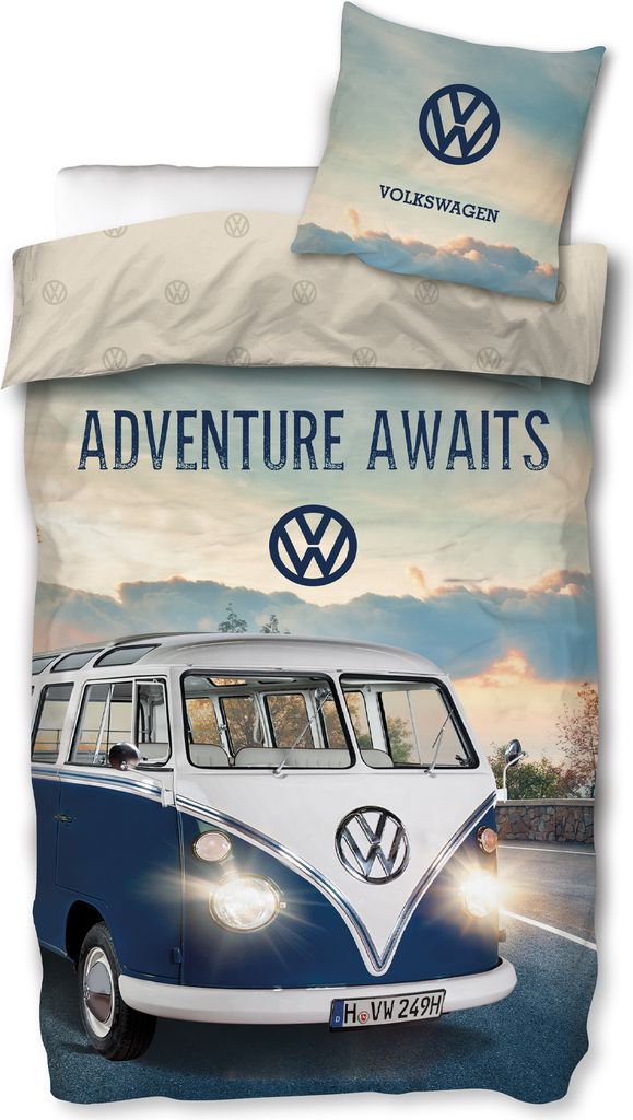 VW Volkswagen Bulli Adventure Bettwäsche Biber / Flanell 140