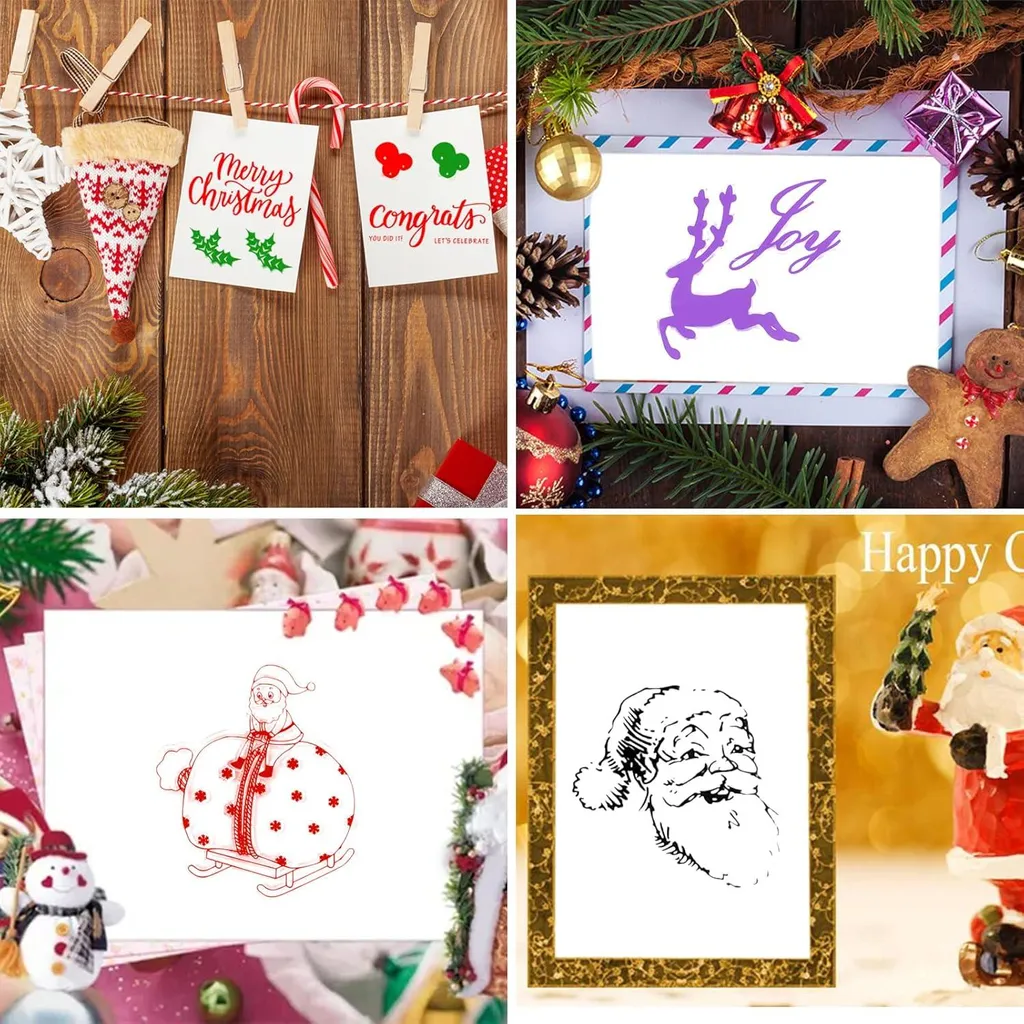 Tampons de Noël transparents - 170 designs variés en silicone souple