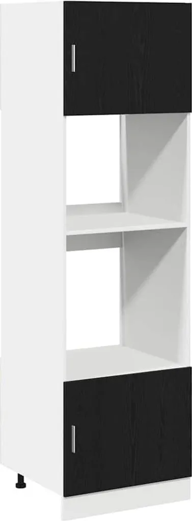 vidaXL Armadio Pensile Nero 60x57x207cm | Mobile Colonna Design Moderno