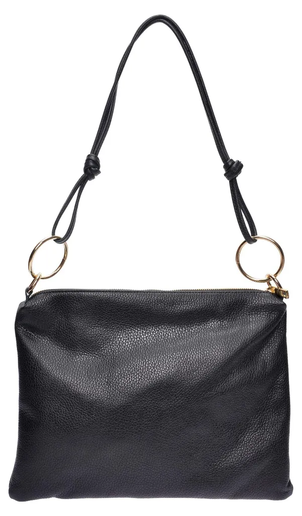 Sac bandoulière Luisa Vannini SS26 LV 1005T NERO en cuir noir élégant