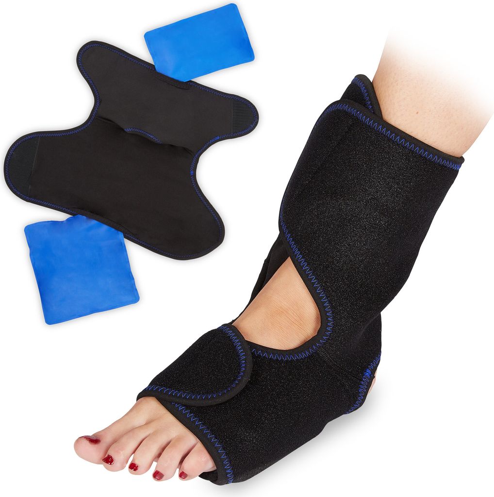 relaxdays Sprunggelenkbandage 10027264_0 schwarz, 1 St. Produktbild 