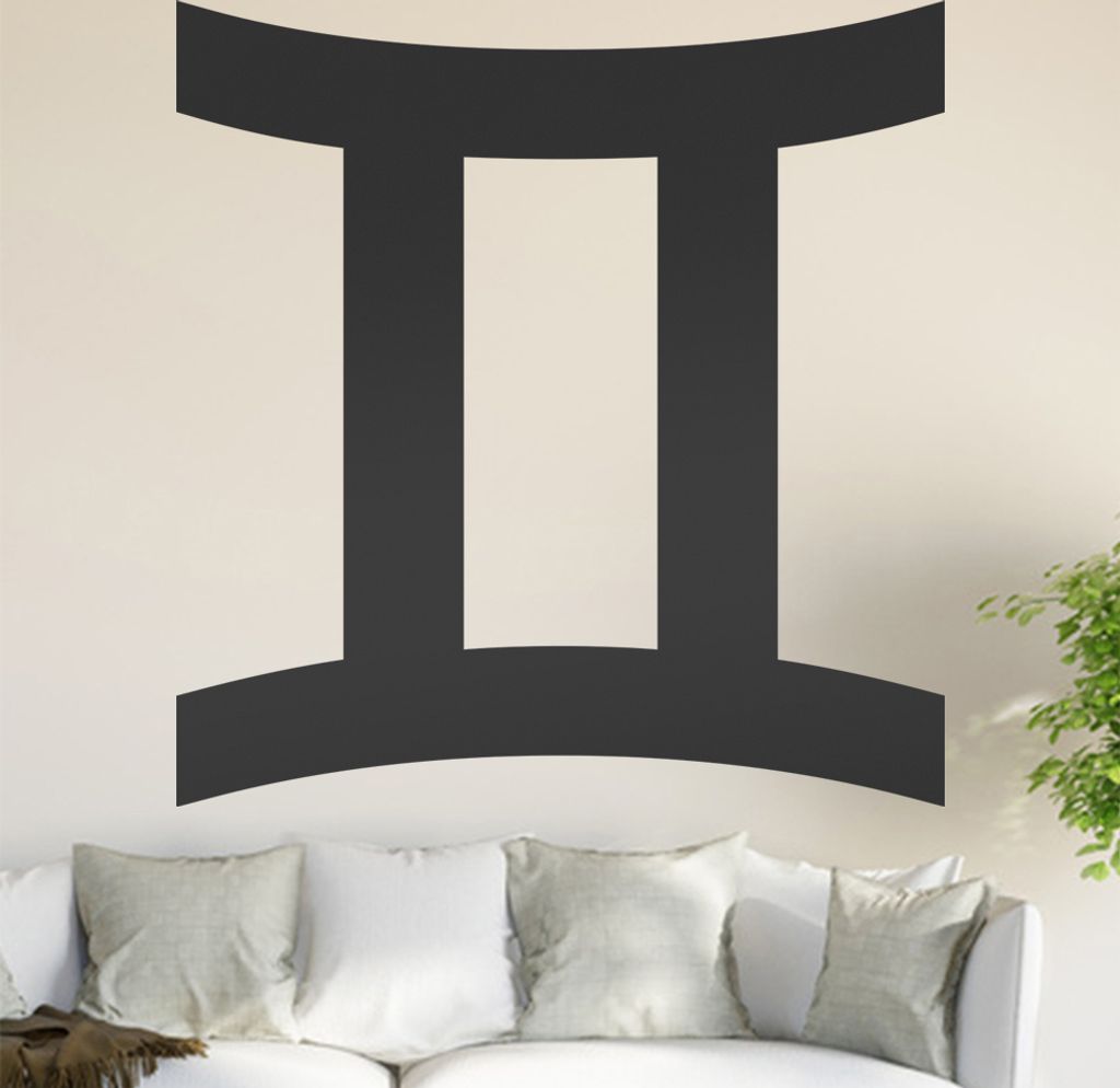 Sternzeichen: Zwillinge Wandtattoo in 6 Größen - Wandaufkleber Wall Sticker - Dekoration, Küche, Wohnzimmer, Schlafzimmer, Badezimmer