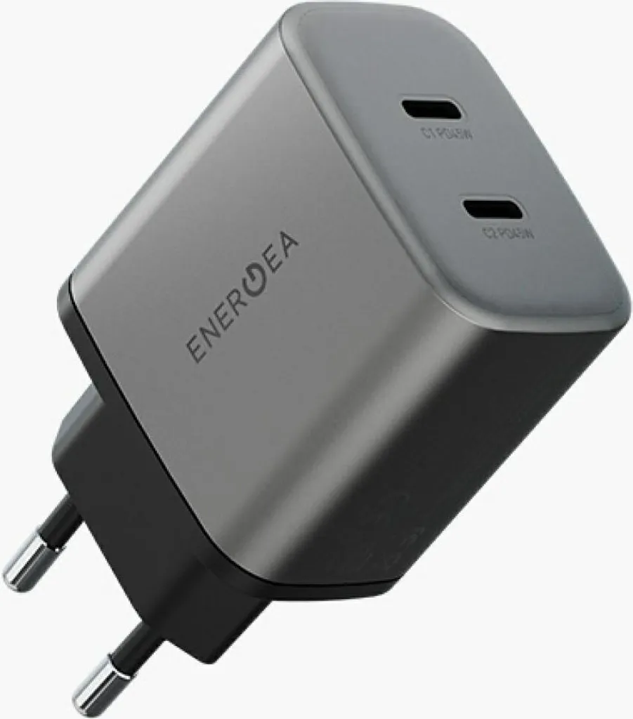 Chargeur Rapide GaN 45W Energea avec Double Port PD et PPS Gris