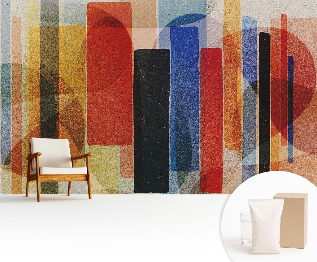 Fototapete - 416x254 cm - Tapete - Wandtapete - Wandbilder - Dekofolie - Tapete Folie - Wand - Dekoration - Wohnzimmer - Geometrische Formen