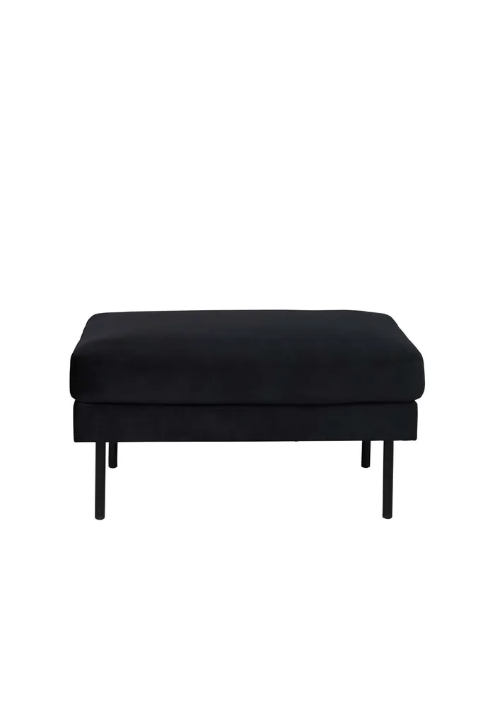 Petit tabouret de terrasse noir Zoom pour recevoir vos invités l'été