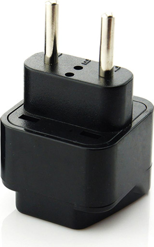 INF WD-9C Europäischer Standard-Reiseadapter Schwarz