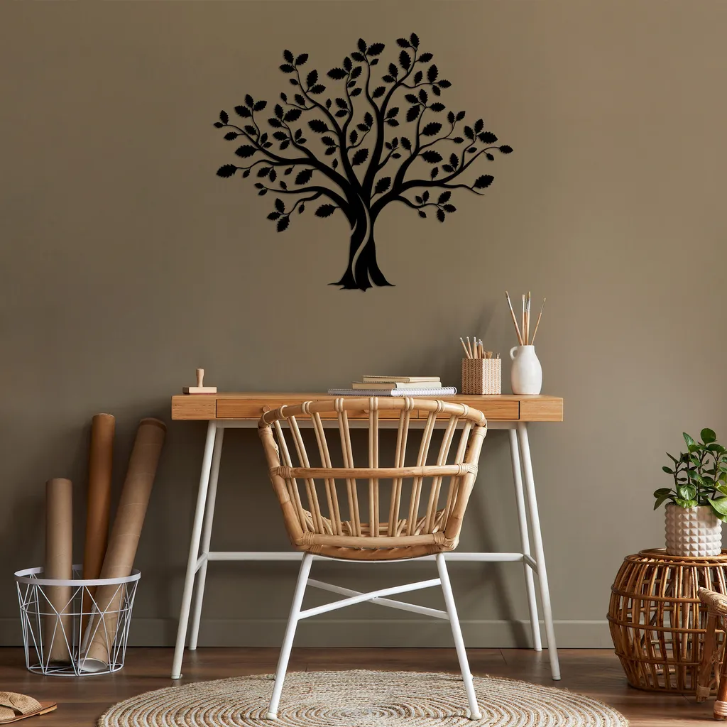 Décoration murale métal pour salon Arbre Monumental 14 design épuré