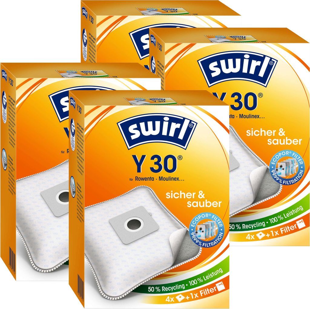 4 x Swirl Y 30 MP Plus AirSpace Staubsaugerbeutel Staubbeutel Microvlies