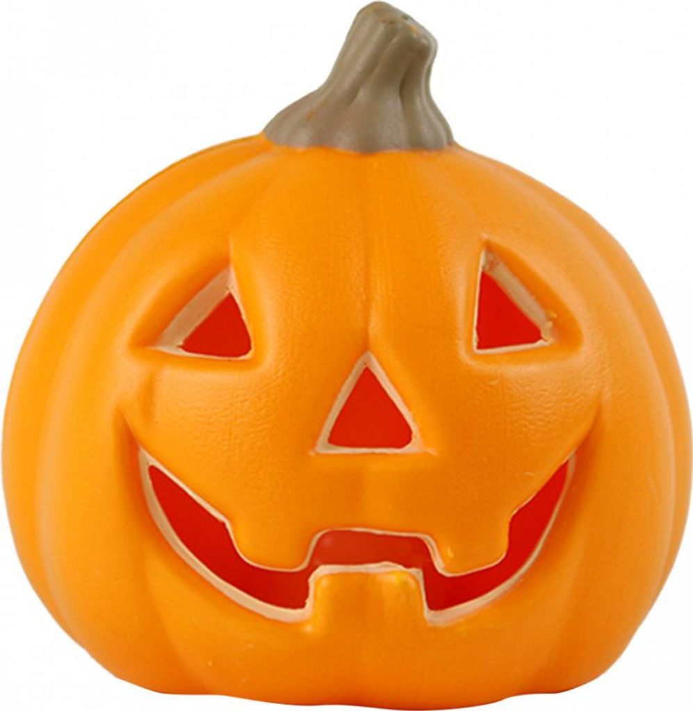 Niedlicher Halloween Kürbis mit LED Licht 12cm