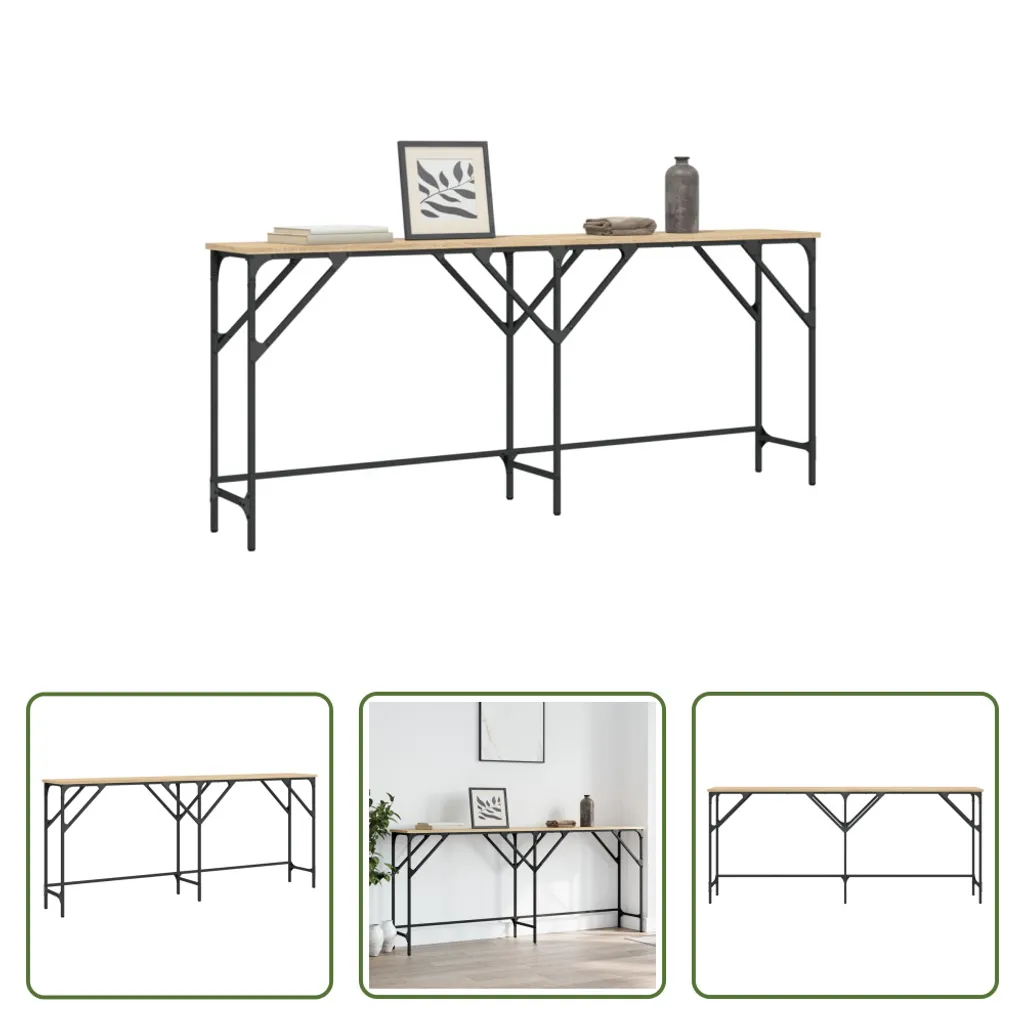 Consolle Rovere Sonoma 180x29x75 cm | Mobile Ingresso The Living Store