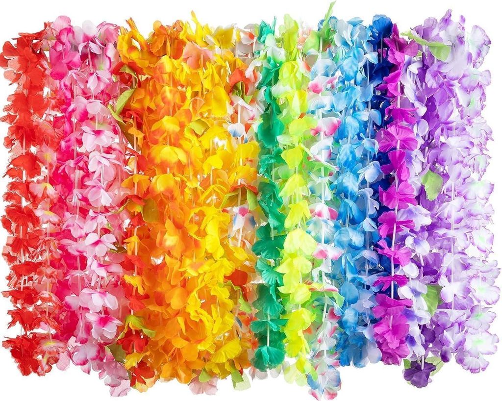 Hawaii Blumenketten Hawaiikette Halskette Luau Blumen 60 Produktbild 