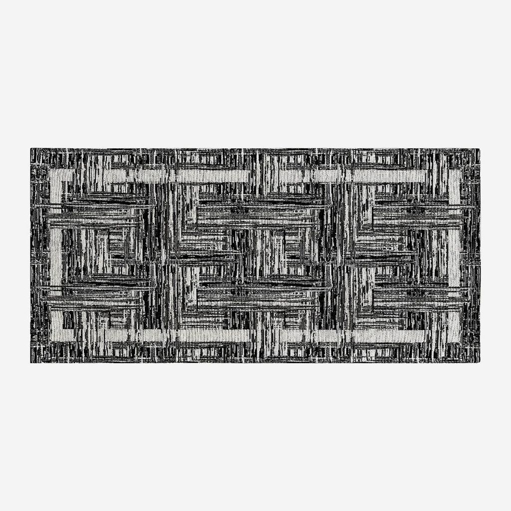 Waschbarer Anti-Rutsch-Küchenläufer Jacquard Bangkok Black