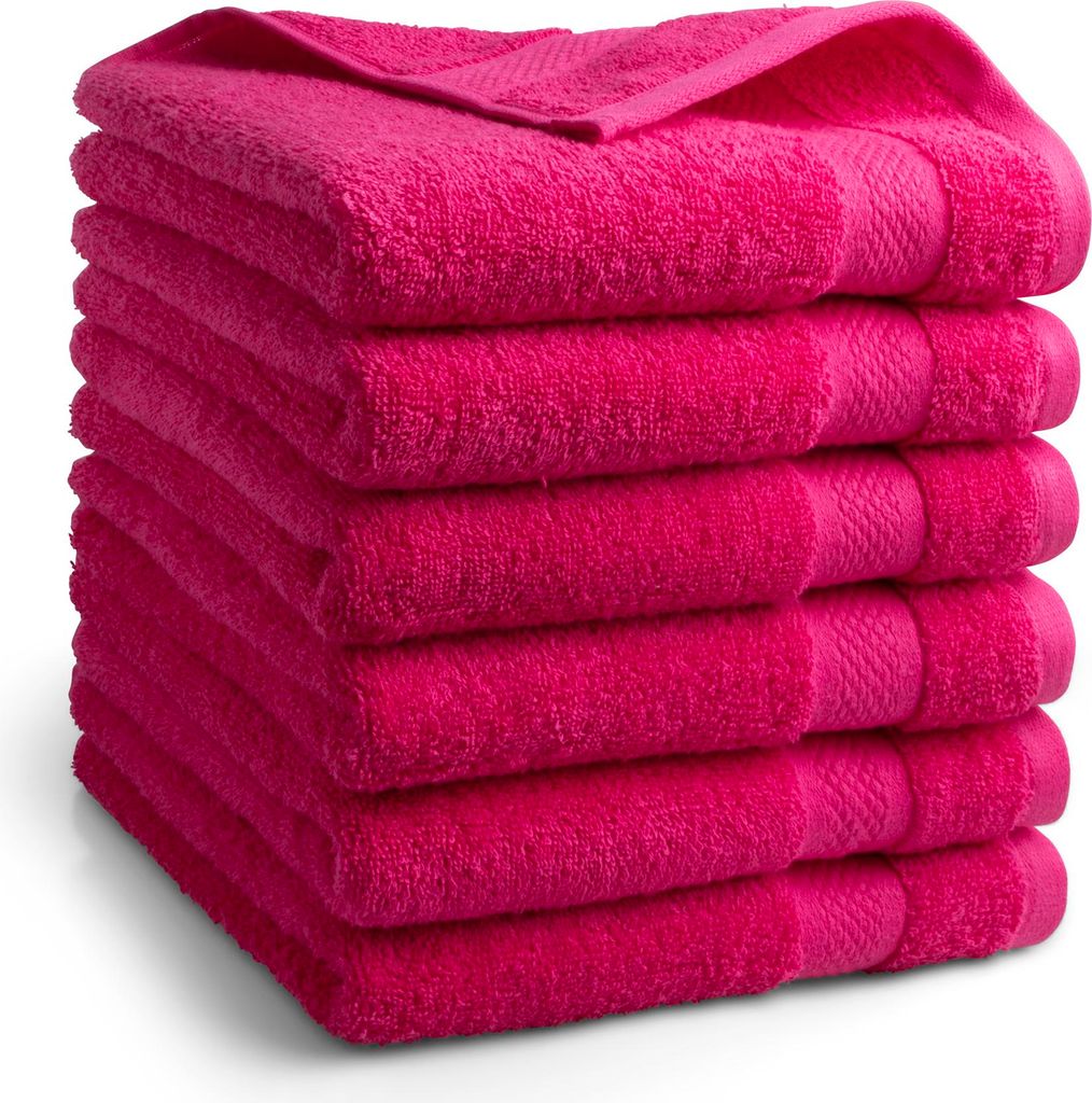 DoubleDry Premium Handtücher Set - 6 Stück 50 X 100 cm Baumwolle - 500 g/m² - Weich & Saugstark - Handtuch Badetuch badehandtücher für Bad und...