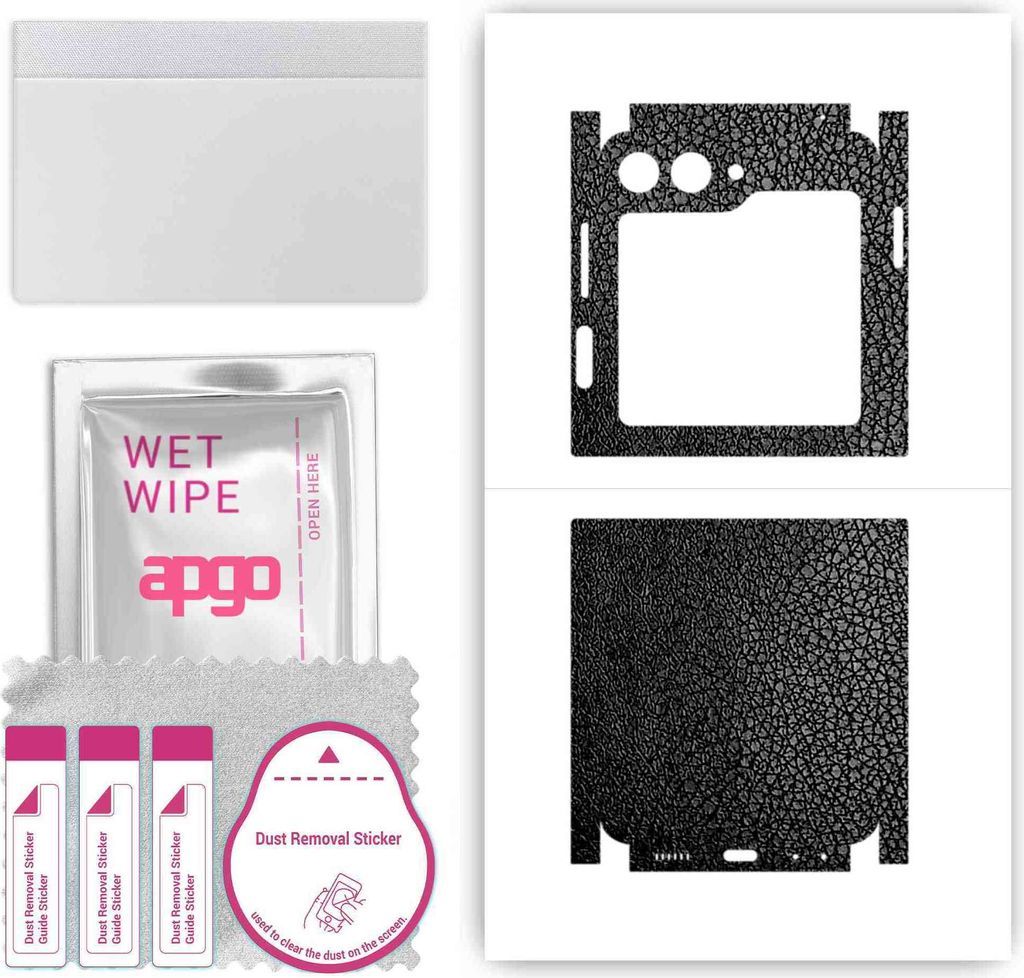 apgo Rückseite + Seiten Schutzfolie, Skin, kompatibel mit Samsung Galaxy Z Flip5 Retro, Hinten Displayschutzfolie aus Vinylfolie, kratzfest, einfa...