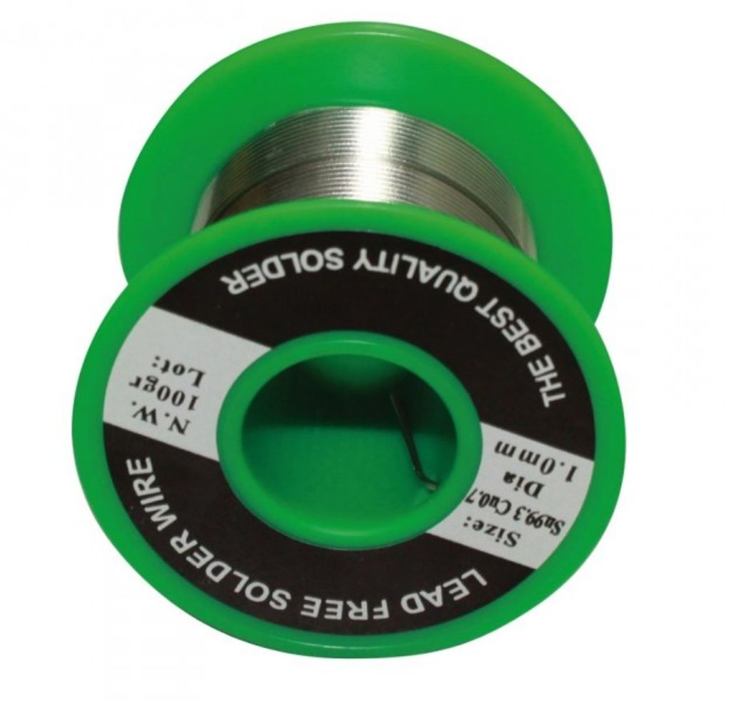 Velleman Lötzinn, bleifrei, Sn 99.3 %, Cu 0.7 %, 1 mm, 100 g, Spule