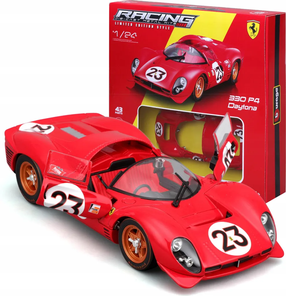 Ferrari 330 P4 Daytona 1:24 Bburago - Châssis Métal et Détails Précis