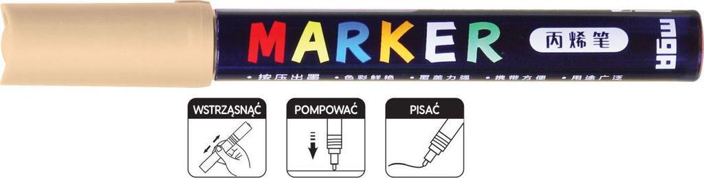 Acrylmarker 1-2 mm hellorange A""6 3931