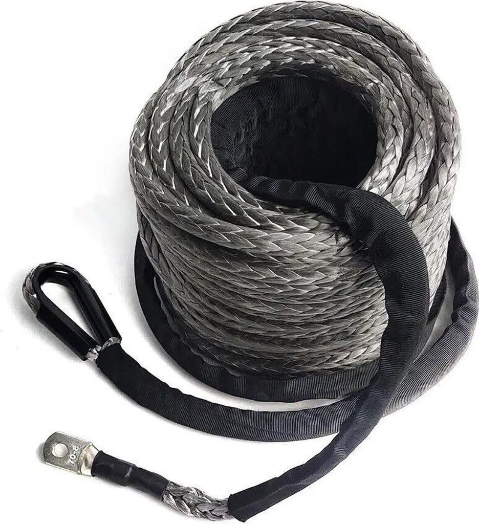 Seilwinden-Seil - Zugseil - 10,5 t (10.500 kg) Zugkraft - 30 m Länge - Für Heben & Abschleppen - ATV/SUV/Lkw/Boot/Anhänger - Schwarz