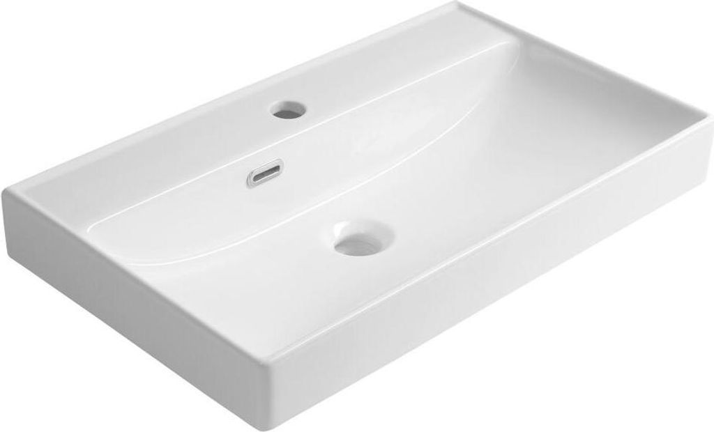 PARLA Keramikwaschtisch, 65x38cm, Weiß