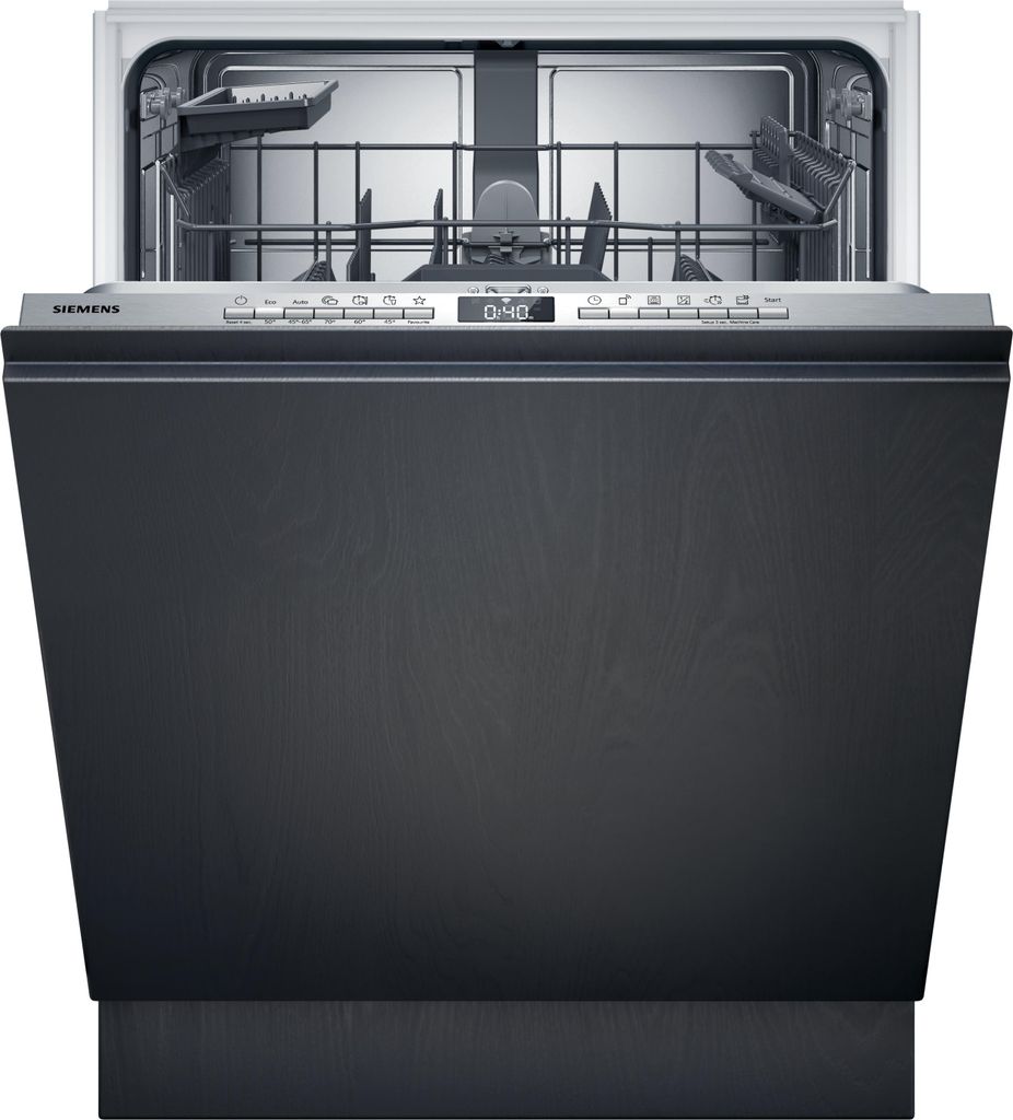 Siemens iQ300, Vollintegrierter Geschirrspüler, 60 cm, varioScharnier für besondere Einbausituationen, SN73EX22BE