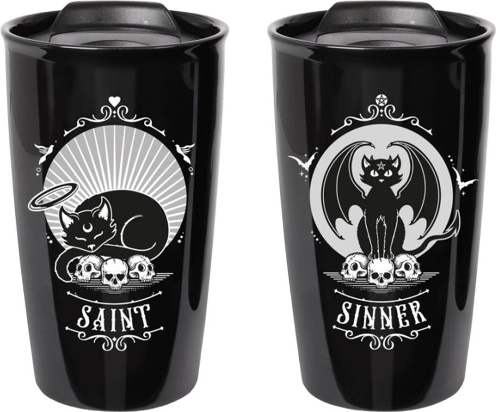 Saint or Sinner Gothic Keramik Reisebecher 360ml