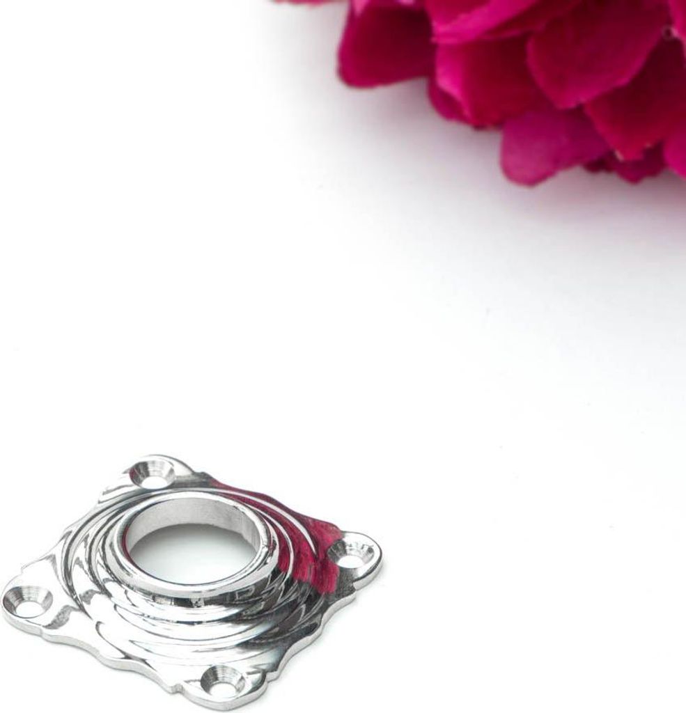Rosette für Türklinke(einzeln) - zeitloses Design | Nickel glanz