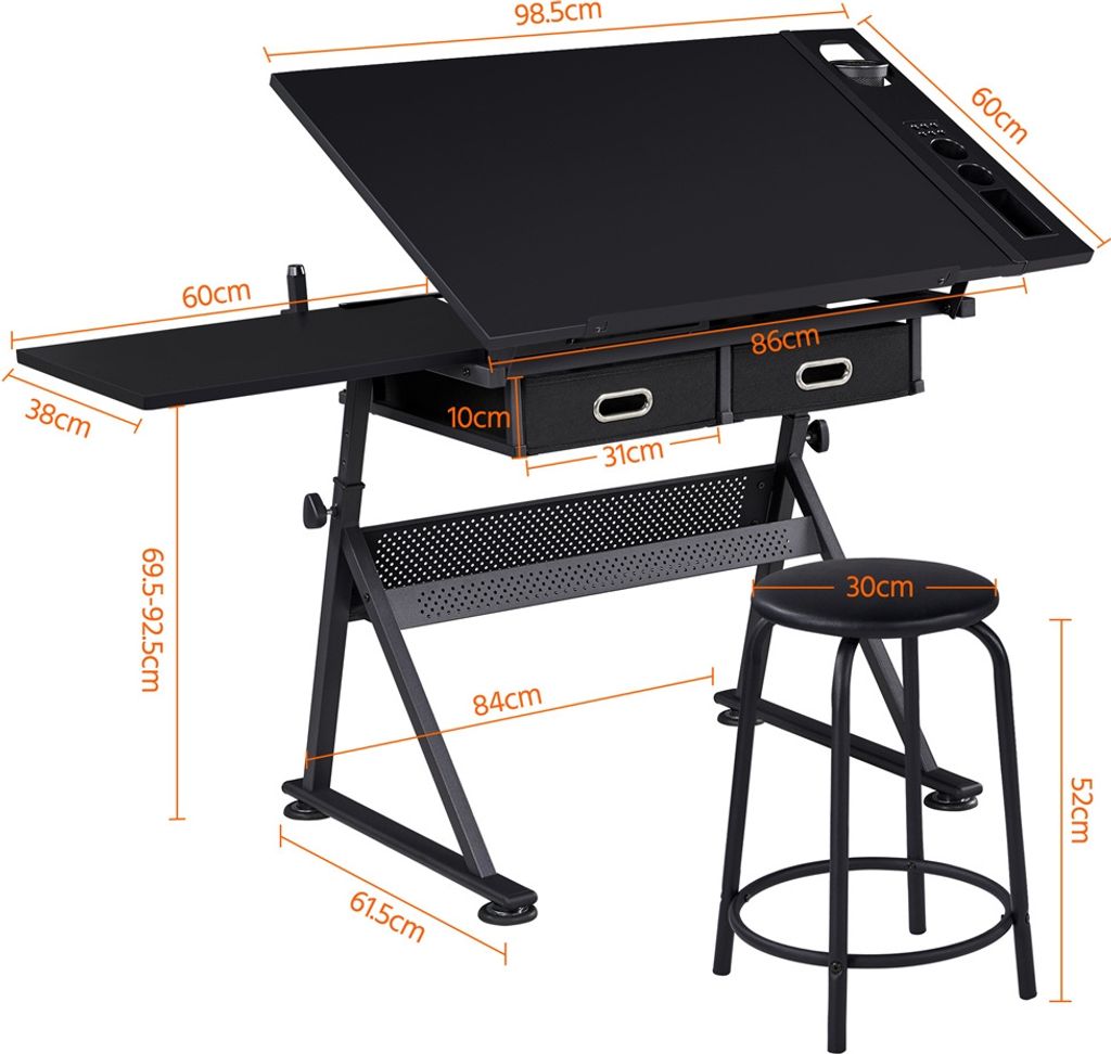 Yaheetech Zeichentisch Architektentisch Schreibtisch Produktbild 4