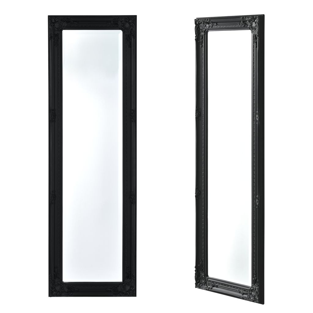 Wandspiegel Barock 132 x 42 cm Schwarz Ganzkörperspiegel im Produktbild 3