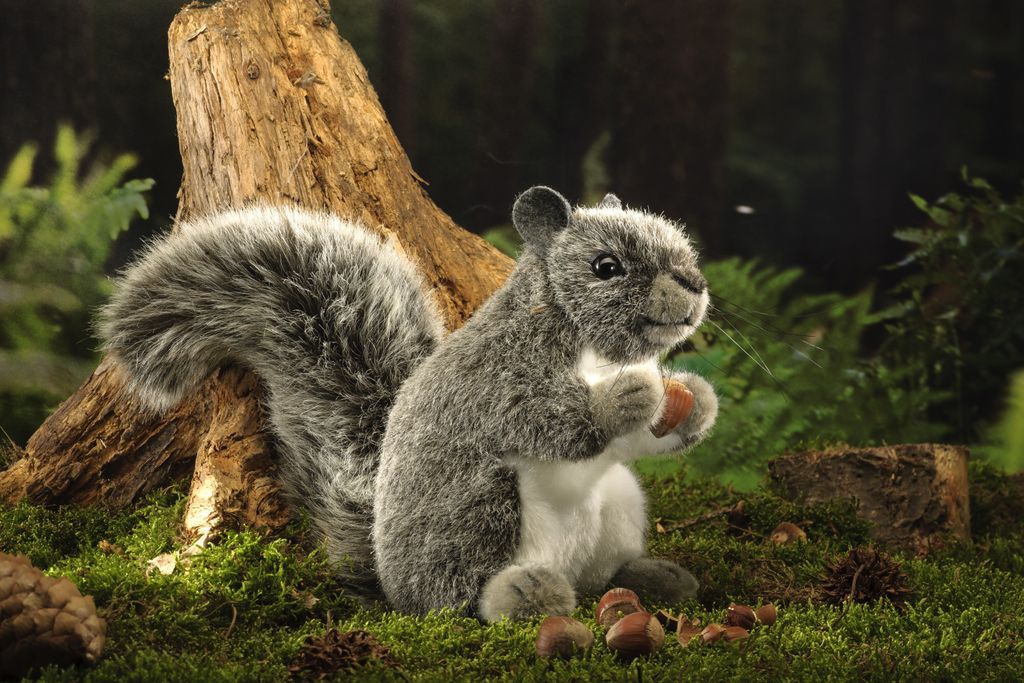 Kösen Amerikanisches Eichhörnchen 18 cm grau Kuscheltier