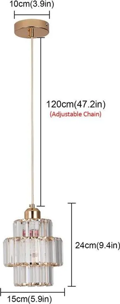 Lampadario Moderno Cristallo Oro Bianco Freddo Design Elegante 1 Luce