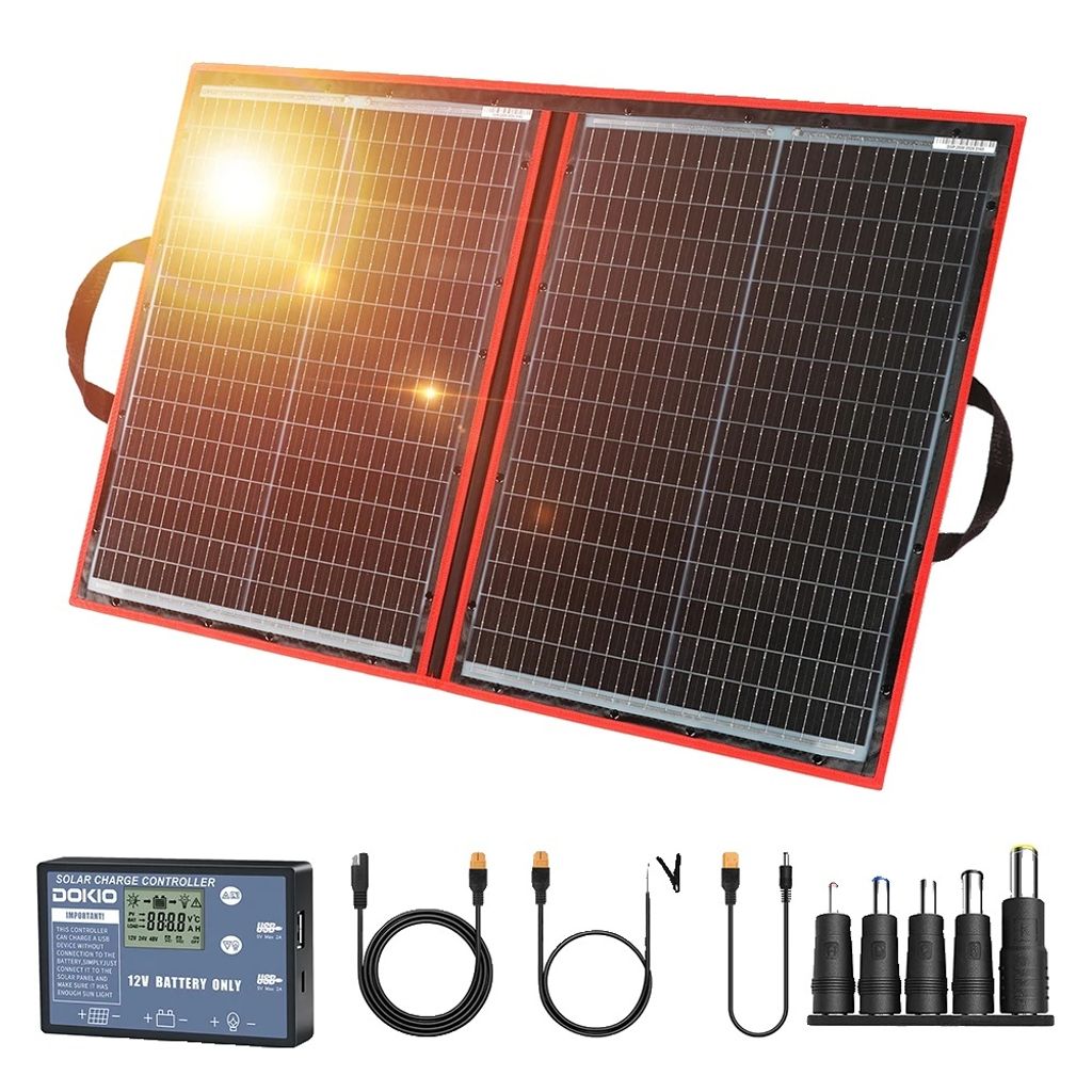 Dokio Tragbares Faltbares Solarpanel, 200W Maximalleistung, Produktbild 