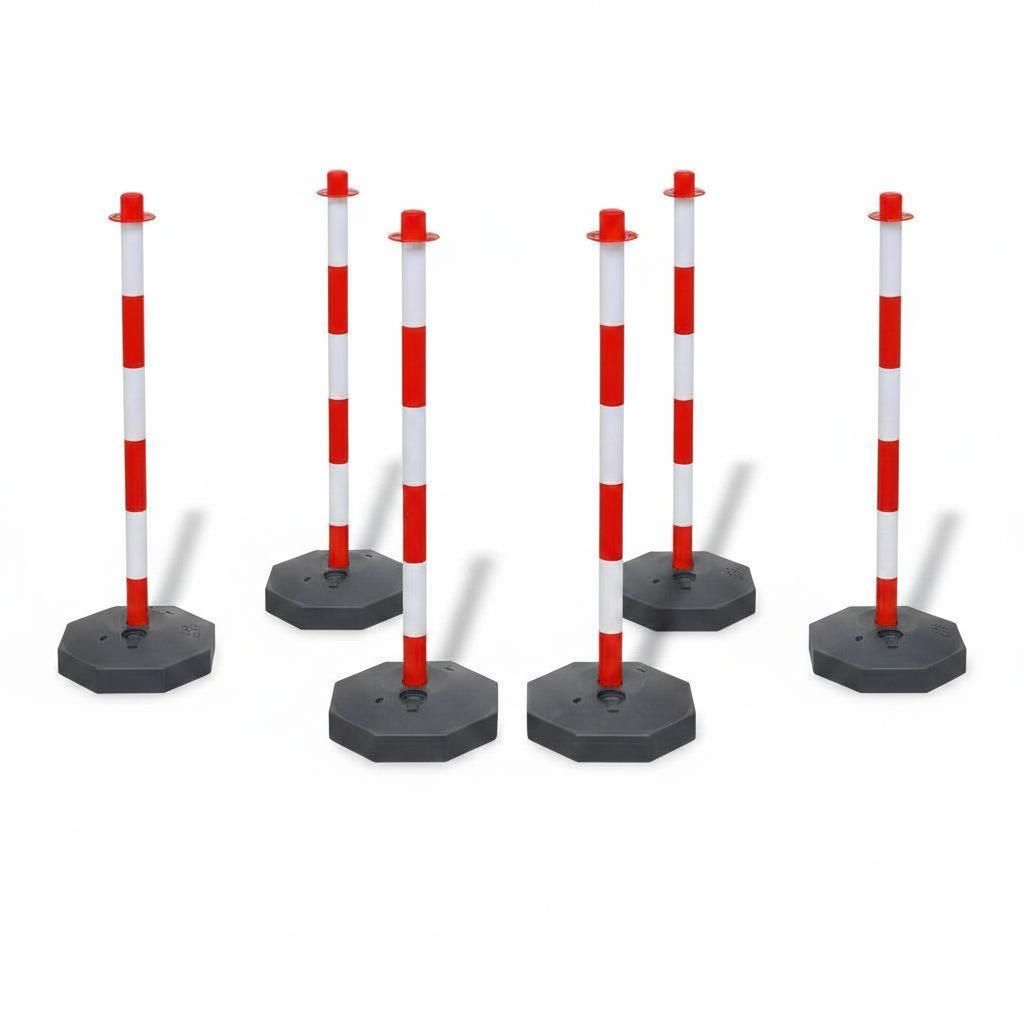 6 Stück Flexible Absperrpfosten Produktbild 