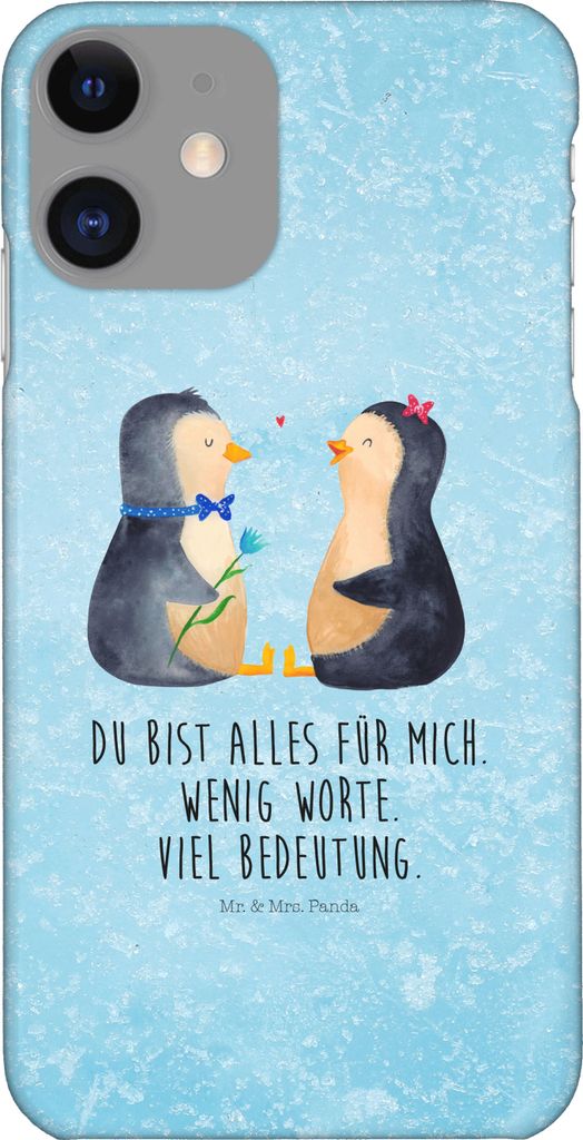 Mr. & Mrs. Panda Iphone 11 Handyhülle Pinguin Pärchen - Eisblau - Geschenk, Hochzeitstag, Hülle, Pro, Hochzeitsgeschenk, Cover, Handy Schutzhül...