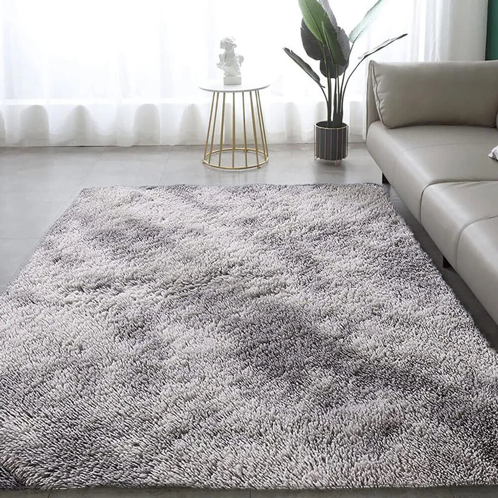 Tapis Shaggy Anti-Froid 120x160cm - Fini les Pieds Froids en Gris Clair