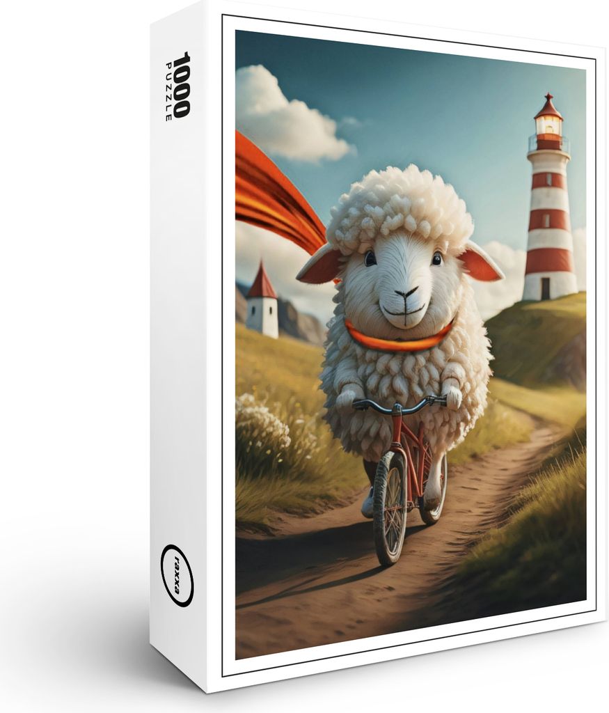 raxxa Premium-Puzzle "Das Schaf mit dem roten Schal", 1000 Teile
